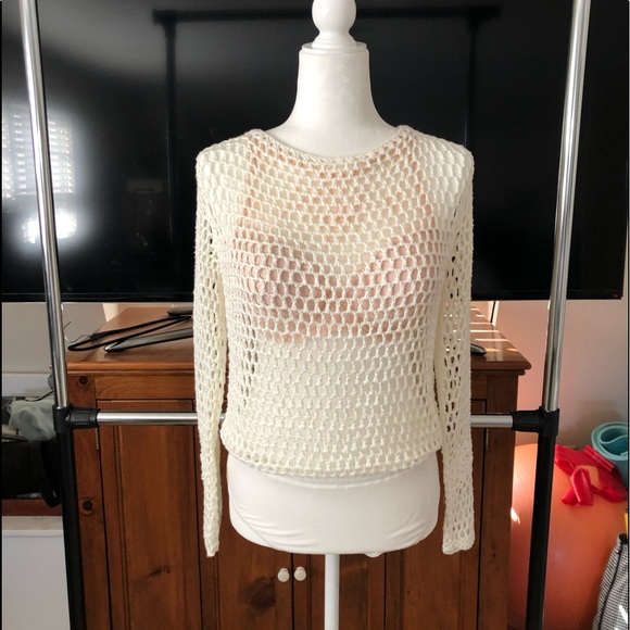 NWOT, Crochet Bodysuit with Plunging Back size medium - Picture 1 of 15